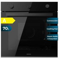 Cecotec - gebraucht] Multifunktions-Einbaubackofen m236000 dark inox time de 70l de Fassungsvermögen, 6 Funktionen, Timer, Klasse a, 2800w, von CECOTEC