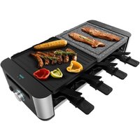 Raclette de Käse und Grill de 1400 w mit Grill superior mit zwei Platten und Ausführung aus Edelstahl. von CECOTEC