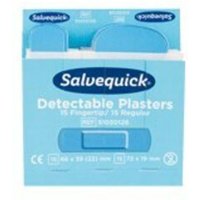 CEDERROTH Salvequick Nachfüllpackung Strip-Fingerkuppe, detektierbar 35 Stück von CEDERROTH