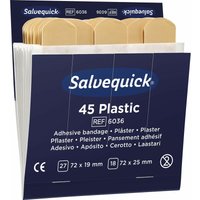 Cederroth - salvequick wasserabweisende Pflaster zu Pflasterspender Inhalt: 6 x 45 Stück von CEDERROTH