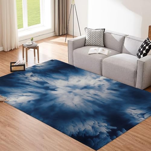 CEDNXOER Abstraktes Gekritzel Teppich Wohnzimmer 50x80cm, Kurzflor Weich rutschfest Waschbare Teppiche, Natürliche Ästhetik Deko Teppich Größe Bettvorleger Schlafzimmer Kinderzimmer 50x80cm von CEDNXOER