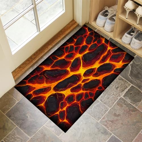 CEDNXOER Eingangsteppich Lava-Textur Fußmatte Innen, rutschfeste Dauerhaft Zeichentrickfilme Spiele Fußmatte, Waschbar Schmutz Widerstehen Orange Türmatte Für Haustür Eingang 45x75 cm CEDNXOER Eingangsteppich Lava-Textur Fußmatte Innen, rutschfeste Dauerhaft Zeichentrickfilme Spiele Fußmatte, Waschbar Schmutz Widerstehen Orange Türmatte Für Haustür Eingang 45x75 cm von CEDNXOER