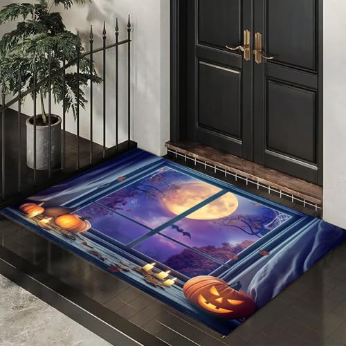 CEDNXOER Fußmatte für den Inne, 50x80 cm, rutschfeste Willkommens Halloween-Fußmatten, Fensterbankkürbis waschbare Bodenmatte, Geheimnisvoller Nachthimmel, Türvorleger für den Eingangsbereich CEDNXOER Fußmatte für den Inne, 50x80 cm, rutschfeste Willkommens Halloween-Fußmatten, Fensterbankkürbis waschbare Bodenmatte, Geheimnisvoller Nachthimmel, Türvorleger für den Eingangsbereich von CEDNXOER