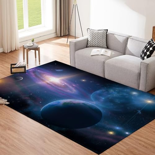 CEDNXOER Kurzflor Universum Druck Teppich 50x80cm, Waschbarer Weicher Abstrakt Galaxie Planet Wohnzimmer Teppich rutschfeste Marineblau Klein Bodenmatte Teppiche für Schlafzimmer Bereich Esszimmer CEDNXOER Kurzflor Universum Druck Teppich 50x80cm, Waschbarer Weicher Abstrakt Galaxie Planet Wohnzimmer Teppich rutschfeste Marineblau Klein Bodenmatte Teppiche für Schlafzimmer Bereich Esszimmer von CEDNXOER