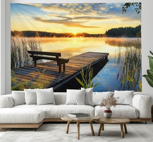 CEDNXOER Sonnenuntergang Pier Tapisserie,Illustration einer Schilf Wald Tapisserie Wandbehang Wandteppiche Für Schlafzimmer Wohnzimmer Wohnung Wohnheim Dekorationen Wandkunst Dekor 180×230cm CEDNXOER Sonnenuntergang Pier Tapisserie,Illustration einer Schilf Wald Tapisserie Wandbehang Wandteppiche Für Schlafzimmer Wohnzimmer Wohnung Wohnheim Dekorationen Wandkunst Dekor 180×230cm von CEDNXOER