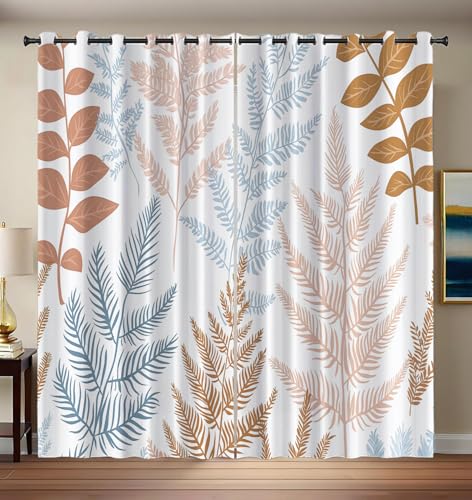 CEDNXOER Vorhänge Wohnzimmer Natur Pflanzen Blickdicht Mit Ösen, Weiß Muster 2Er Set H 175 x B 140 cm Vorhang Verdunkelung Farne Blätter Gardinen Blickdicht Schlafzimmer CEDNXOER Vorhänge Wohnzimmer Natur Pflanzen Blickdicht Mit Ösen, Weiß Muster 2Er Set H 175 x B 140 cm Vorhang Verdunkelung Farne Blätter Gardinen Blickdicht Schlafzimmer von CEDNXOER