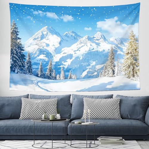 CEDNXOER Wald Dekorationen Tapisserie Wandbehang 3D Winter Schnee Berg Anlage Wanddecke Wandbehang Für Wohnzimmer Schlafzimmer Wohnheim Dekor 4 CEDNXOER Wald Dekorationen Tapisserie Wandbehang 3D Winter Schnee Berg Anlage Wanddecke Wandbehang Für Wohnzimmer Schlafzimmer Wohnheim Dekor 4 von CEDNXOER