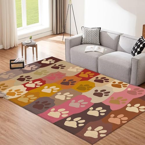 CEDNXOER Waschbarer Teppich Wohnzimmer Mehrfarbig 50x80cm Süße Katzenpfote Einfach Pfotenabdruck Kurzflor Teppich Klein Super Weich rutschfest Teppiche für Esszimmer Schlafzimmer CEDNXOER Waschbarer Teppich Wohnzimmer Mehrfarbig 50x80cm Süße Katzenpfote Einfach Pfotenabdruck Kurzflor Teppich Klein Super Weich rutschfest Teppiche für Esszimmer Schlafzimmer von CEDNXOER