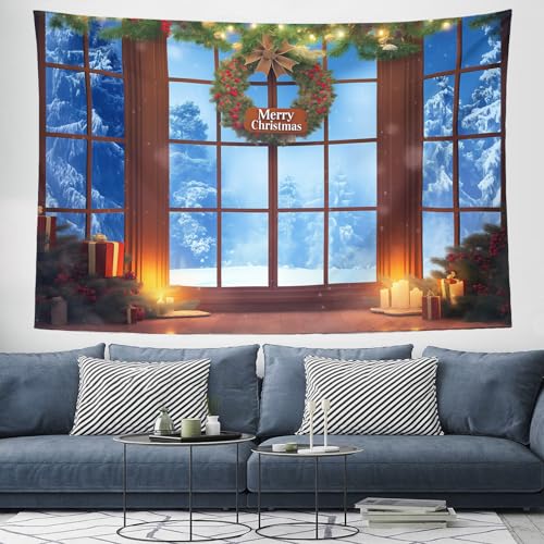 CEDNXOER Winter-Schnee-Szene Dekorationen Tapisserie Wandbehang 3D Wald Vor Dem Fenster Anlage Wanddecke Wandbehang Für Wohnzimmer Schlafzimmer Wohnheim Dekor 5 CEDNXOER Winter-Schnee-Szene Dekorationen Tapisserie Wandbehang 3D Wald Vor Dem Fenster Anlage Wanddecke Wandbehang Für Wohnzimmer Schlafzimmer Wohnheim Dekor 5 von CEDNXOER