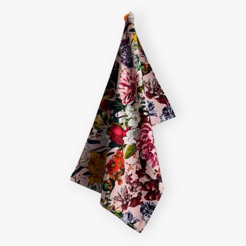 CEDON Stilvolles Geschirrtuch Blumengruß, 45 x 63 cm, Baumwolle/Polyester, waschbar bis 40 °C von CEDON