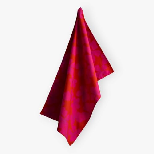 CEDON Stilvolles Geschirrtuch mit Primelmuster, 45 x 63 cm, Baumwolle/Polyester, waschbar bis 40 °C von CEDON