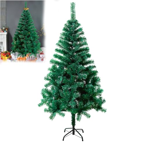 CEEDIR 180 cm PVC Weihnachtsbaum Künstlicher Tannenbaum schwer entflammbar Christbaum mit Schnellaufbau Klappsystem inkl. Ständer ca. 500 Spitzen Lena Weihnachtsdeko - Grün PVC von CEEDIR