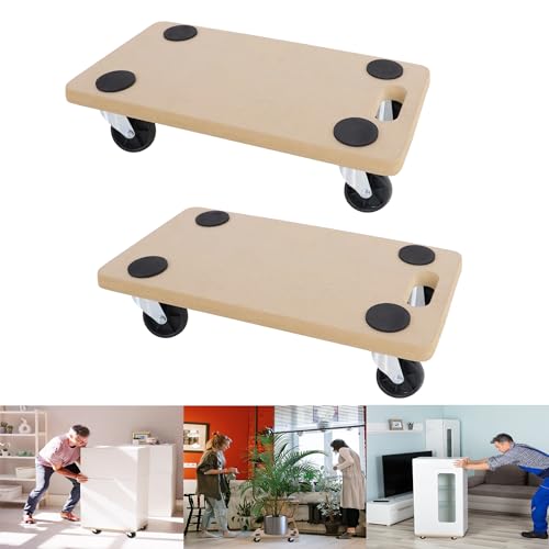 CEEDIR 2X Transportroller Rollbrett Möbelroller Roller Transporter mit Gummipads Kistenroller Transporthilfe für Umzug Möbel-Transport 200 kg Tragkraft CEEDIR 2X Transportroller Rollbrett Möbelroller Roller Transporter mit Gummipads Kistenroller Transporthilfe für Umzug Möbel-Transport 200 kg Tragkraft von CEEDIR