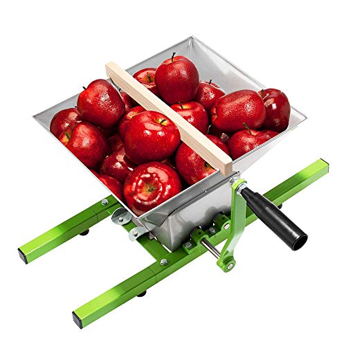 CEEDIR Obstmühle Apfel 7L Traubenmühle Beerenmühle Obsthäcksler Apfelpresse Obstpresse Maischemühle mit Pressentuch Weinpresse Saftpresse mit Handkurbel für Apfelwein Fruchtsäfte Apfelsaft von CEEDIR