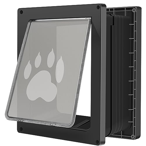 CEESC Große Hundetür für Wand, wetterfeste Haustiertür für Katzen und Hunde bis zu 45,4 kg, langlebig, Teleskop-Tunnel, Schnappverschluss im Lieferumfang enthalten (groß) von CEESC