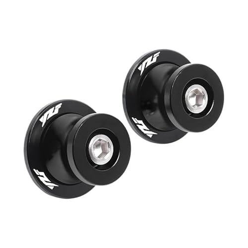 Motorrad-Schwingenspulen, kompatibel mit YZFR1 1000CC, YZFR3 321CC, YZFR6 600CC, YZFR15 150CC, YZFR25 250CC, Motorrad-Ständerschrauben, Schieber(Black1pair-yzf) von CEESuEB