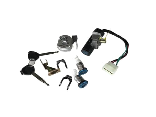 Zündschalter-Schloss-Set, 19 mm, 30 mm, 5-adrig, kompatibel mit SDH125 WH100 KSBWH GY6125CC Scooter-Ersatzteilen(Army green) von CEESuEB