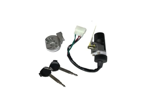 Zündschalter-Schloss-Set, 19 mm, 30 mm, 5-adrig, kompatibel mit SDH125 WH100 KSBWH GY6125CC Scooter-Ersatzteilen(Dark Grey) von CEESuEB