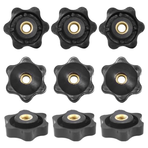 CEEYSEE 10 Stück Sterngriffmutter M6 Messing Rändelschraube Sternschraube Innengewinde Sternform Klemmknopf Griffmuttern für Mechanische,Möbel,Fitnessgeräte und Elektronische Geräte (MHLM/M6) von CEEYSEE