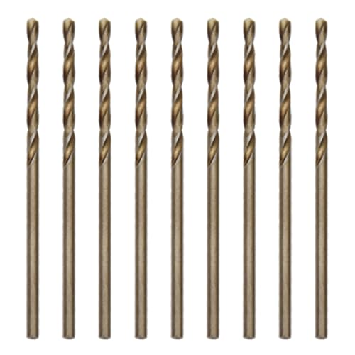 CEEYSEE 10 Stücke 1.5mm HSS Cobalt Bohrer Set M35 Metallbohrer Spiralbohrer Cobalt Drill Bit zum Bohren in Edelstahl, Metall, Gusseisen und harten Kunststoffen (1.5mm) von CEEYSEE