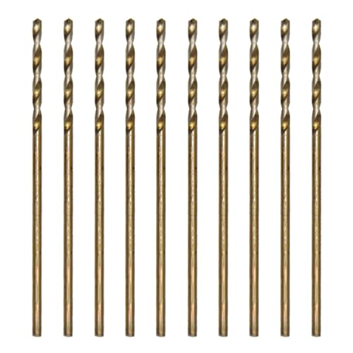 CEEYSEE 10 Stücke 1mm HSS Cobalt Bohrer Set M35 Metallbohrer Spiralbohrer Cobalt Drill Bit zum Bohren in Edelstahl, Metall, Gusseisen und harten Kunststoffen (1mm) von CEEYSEE