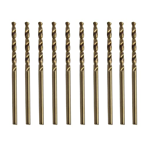 CEEYSEE 10 Stücke 2mm HSS Cobalt Bohrer Set M35 Metallbohrer Spiralbohrer Cobalt Drill Bit zum Bohren in Edelstahl, Metall, Gusseisen und harten Kunststoffen (2mm) von CEEYSEE