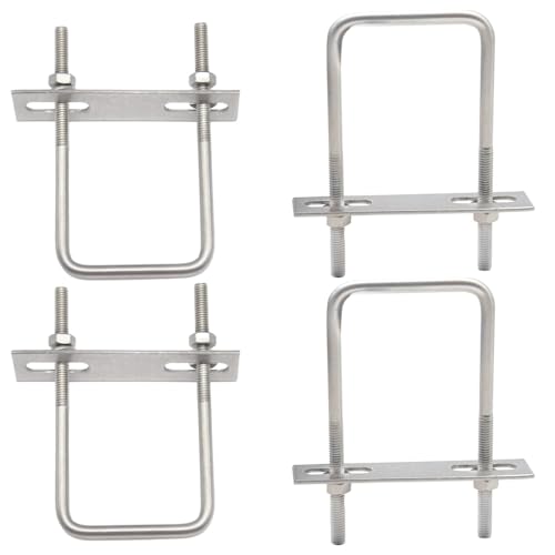 CEEYSEE 4 Satz U Schrauben M6 50 x 100mm U Bügel 304 Edelstahl U Bügelschraube für Befestigung von Rohren, Fahrzeugen, Schiffen, Brücken,Tunneln (U/M6-50x100mm) von CEEYSEE