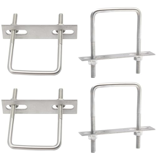 CEEYSEE 4 Satz U Schrauben M6 50 x 80mm U Bügel 304 Edelstahl U Bügelschraube für Befestigung von Rohren, Fahrzeugen, Schiffen, Brücken,Tunneln (U/M6-50x80mm) von CEEYSEE