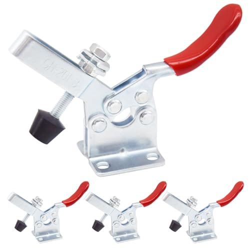 CEEYSEE 4 Stück Schnellspanner GH-201-B Kniehebelspanner Verstellbar 90 KG Horizontal Toggle Clamp Waagerecht Spanner Handwerkzeuge für Zimmerei, Maschinenbetrieb (GH-201-B) von CEEYSEE
