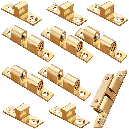 CEEYSEE 6 Stück Doppel Kugelschnäpper 40mm Messing Türschapper Möbelschnäpper mit Schrauben für Schränke, Bücherregale, Schranktüren (40mm/DQMK) von CEEYSEE
