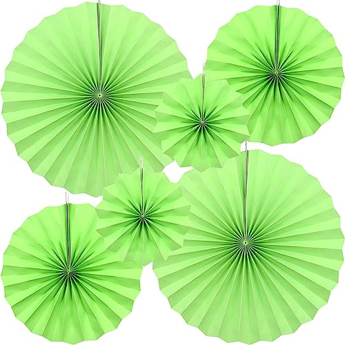 CEEYSEE 6 Stück Papier Fächer Dekoration 20/30/40cm Papierfächer Hängende Grasgrün Papier Fächer Papier Girlande Dekoration für Party Feier Hochzeit Babyshower Geburtstag Deko (Grasgrün/ZCLS) von CEEYSEE