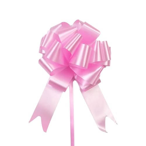 Autoschleifen Hochzeit,Auto Schleife 30 stücke Pull Bögen Bänder Geburtstagsveranstaltungen Party DIY. Geschenkverpackung Hochzeitsauto Dekoration Weihnachtsbögen Blume Wrap (Color : Pink) von CEFPOD