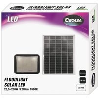 Flutlichtstrahler solar led 3200lm 6500k - panel solar integrated 5v-25w - autonomy up to 12h - resistance ip65 - Cegasa von CEGASA