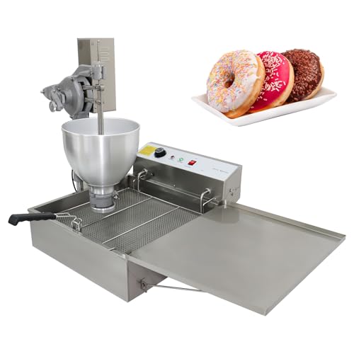 Commercial Donuts Making Machine, Semi-Auto Doughnut Maker with Mochi/Ring/Ball Molds and 9L Hopper von CEGBREU