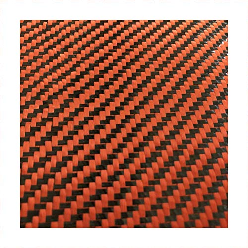 CEHJZQRPL 3k Carbonfasergewebe, 500 mm breit und 1000 mm lang, for Autos, RC (orange-schwarz) von CEHJZQRPL