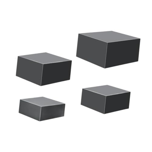 CEHJZQRPL Acryl-Präsentationsständer, Buffet-Riser, 4 x, Food-Riser for Buffet-Tisch, Präsentationsständer-Regal for Catering, Dessert, Sammlerstücke, Schmuck, Figuren(Black,M) von CEHJZQRPL