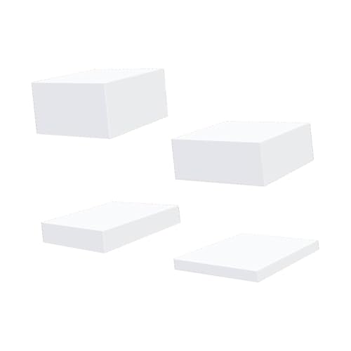 CEHJZQRPL Acryl-Präsentationsständer, Buffet-Riser, 4 x, Food-Riser for Buffet-Tisch, Präsentationsständer-Regal for Catering, Dessert, Sammlerstücke, Schmuck, Figuren(White,L) von CEHJZQRPL