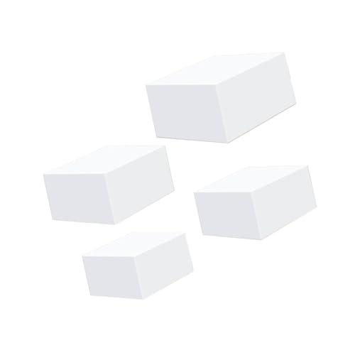 CEHJZQRPL Acryl-Präsentationsständer, Buffet-Riser, 4 x, Food-Riser for Buffet-Tisch, Präsentationsständer-Regal for Catering, Dessert, Sammlerstücke, Schmuck, Figuren(White,M) von CEHJZQRPL