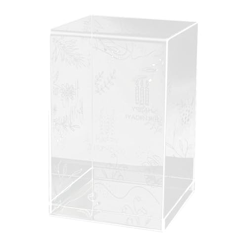 CEHJZQRPL Acryl-Präsentationsständer, Buffet-Riser, Kuchen-Präsentationsbox, Servierplatte, Dessertpaket, Backwaren, Geschenk-Präsentation, Acryl-Kuchenplatte mit Kuppel(20x20x25CM) von CEHJZQRPL