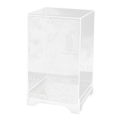 CEHJZQRPL Acryl-Präsentationsständer, Buffet-Riser, Kuchen-Präsentationsbox, Servierplatte, Dessertpaket, Backwaren, Geschenk-Präsentation, Acryl-Kuchenplatte mit Kuppel(20x20x28.5CM) von CEHJZQRPL