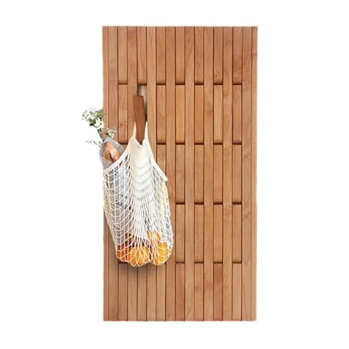 CEHJZQRPL An der Wand montierte Garderobenhaken, Kleiderbügel for Klaviertasten, Kleiderbügel aus natürlichem Massivholz, herunterklappbare, einzigartige, Moderne Haken(Walnut Wood Color,55 * 84cm) von CEHJZQRPL