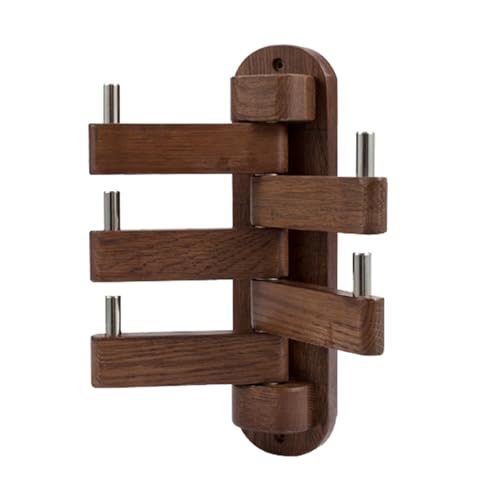 CEHJZQRPL Drehbare Garderobe, Garderobenständer Wandmontage, Garderobenhaken aus Holz, Wandhalterung for Bauernhausgarderobe, Übertürgarderobe(Black) von CEHJZQRPL