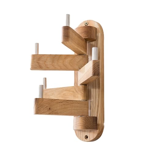 CEHJZQRPL Drehbare Garderobe, Garderobenständer Wandmontage, Garderobenhaken aus Holz, Wandhalterung for Bauernhausgarderobe, Übertürgarderobe(Brown) von CEHJZQRPL