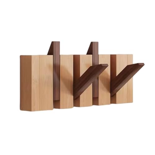 CEHJZQRPL Garderobenständer Wandhalterung,Holzgarderobe,Klaviertastengarderobe,Flip Down Wandhakenleiste(Mix,4 Hooks) von CEHJZQRPL