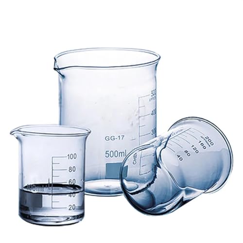 CEHJZQRPL Glas-Erlenmeyerkolben Messkolben, Labor 5ml- 2000ml Niedrig(300ml 2pcs) von CEHJZQRPL