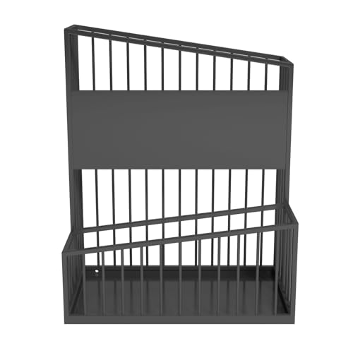 CEHJZQRPL Großer Schirmständer aus Metall, doppellagiger kommerzieller Schirmständer, robuster Metallständer(Black,48 * 27 * 60cm/19 * 10.6 * 24in) von CEHJZQRPL