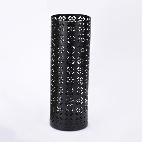 CEHJZQRPL Großer stehender Regenschirmeimer aus Metall, zylindrisches kommerzielles Regenschirm-Lagerregal(Black) von CEHJZQRPL