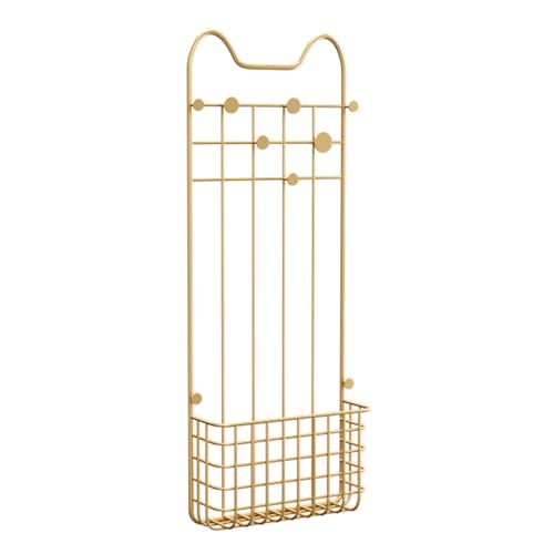 CEHJZQRPL Hängegarderobe for den Eingangsbereich, Wandgarderobe, dekorative Hakenleiste, Türgarderobe for das Badezimmer(Gold) von CEHJZQRPL
