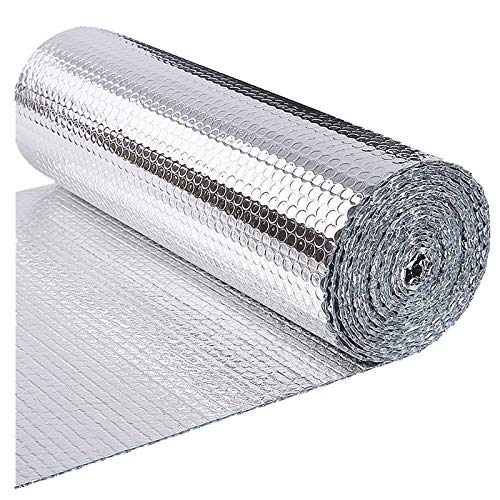 CEHJZQRPL Heizkörperreflektorplatten, selbstklebende, doppelte Aluminium-Luftpolsterfolie, reflektierende Isolierung, Dampfsperre(1mx9m) von CEHJZQRPL