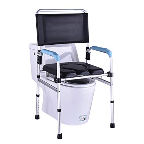 CEHJZQRPL Klappbarer Toilettenstuhl aus Aluminiumlegierung for Erwachsene, tragbarer Nachttisch-Duschstuhl, Sicherheitsrahmenschienen, max. 150 kg CEHJZQRPL Klappbarer Toilettenstuhl aus Aluminiumlegierung for Erwachsene, tragbarer Nachttisch-Duschstuhl, Sicherheitsrahmenschienen, max. 150 kg von CEHJZQRPL